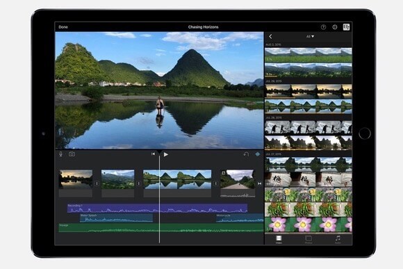 montage vidéo sur iPad