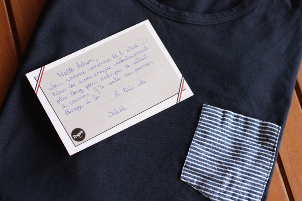 Test t-shirt propre